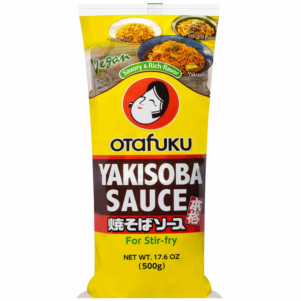 Otafuku Yakisoba Sauce bottle shown, ready to elevate weeknight stir-fries with authentic umami.
