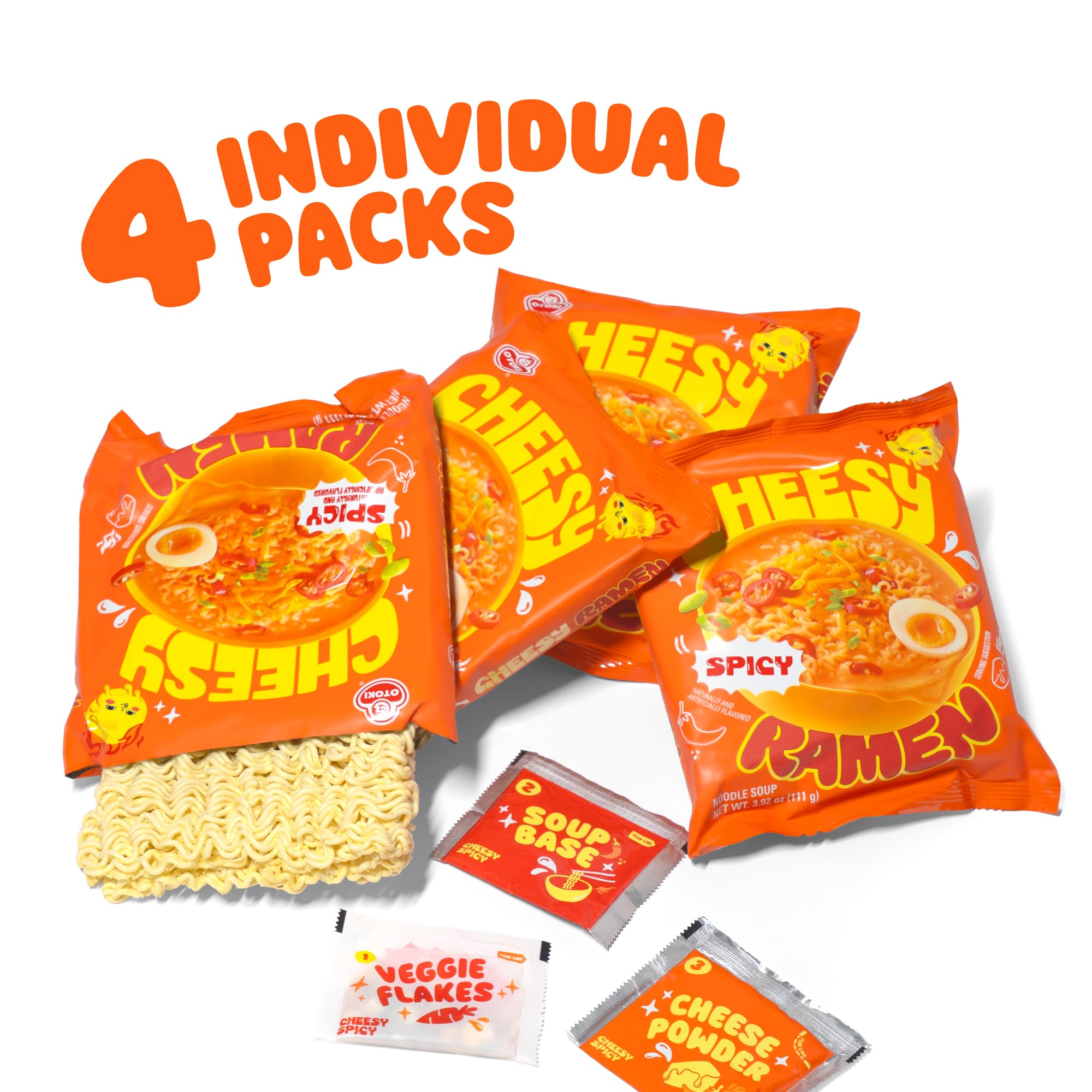 OTOKI Cheesy Ramen cheddar swirl captures melty cheese ribbons over spicy broth.