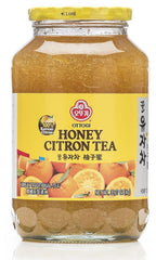 OTOKI Honey Citron Tea 35oz jar steaming with soothing aroma.
