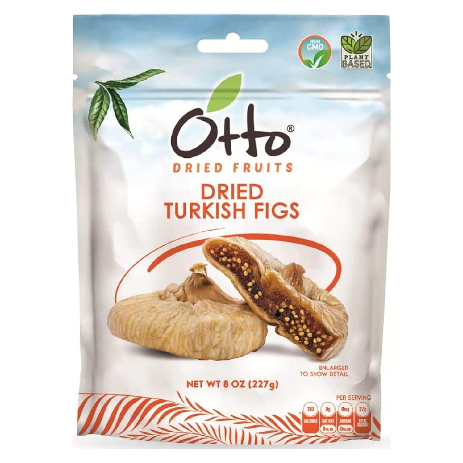 Ottonuts dried figs pack shot, showcasing a non-GMO vegan snack option