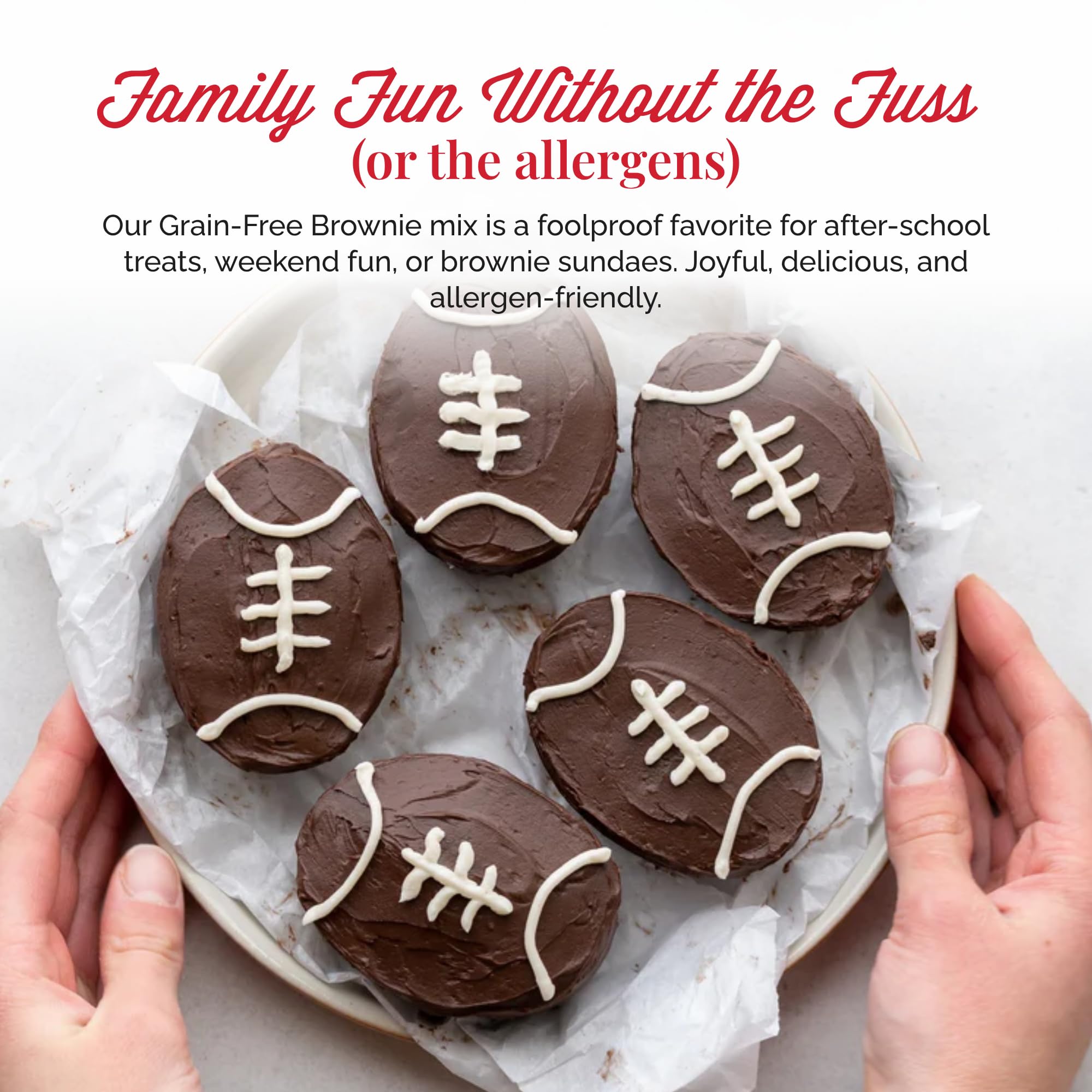 Otto's Naturals dairy-free topping ideas for serving brownies.