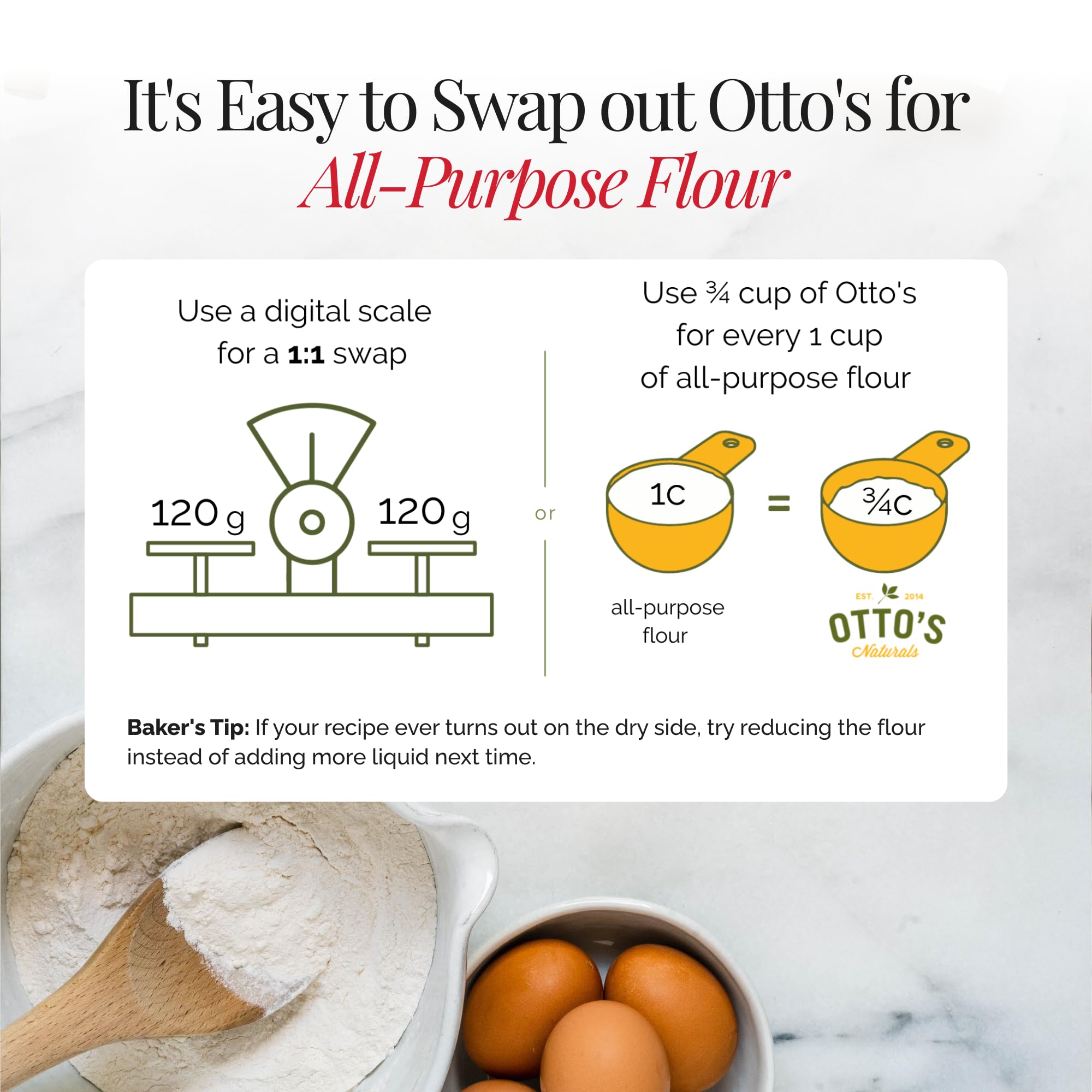 Otto's Naturals Cassava Flour dough for smooth cookie batter.