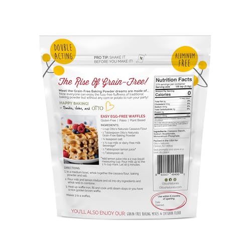 Otto's Naturals double-acting baking powder action for taller, fluffier results.