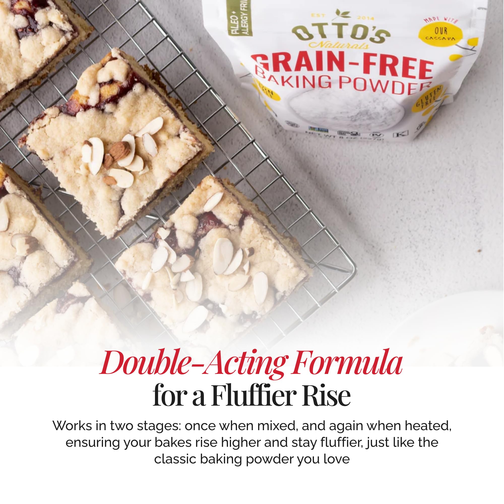 Otto's Naturals label closeup on packaging shows family-owned safe-ingredient promise.