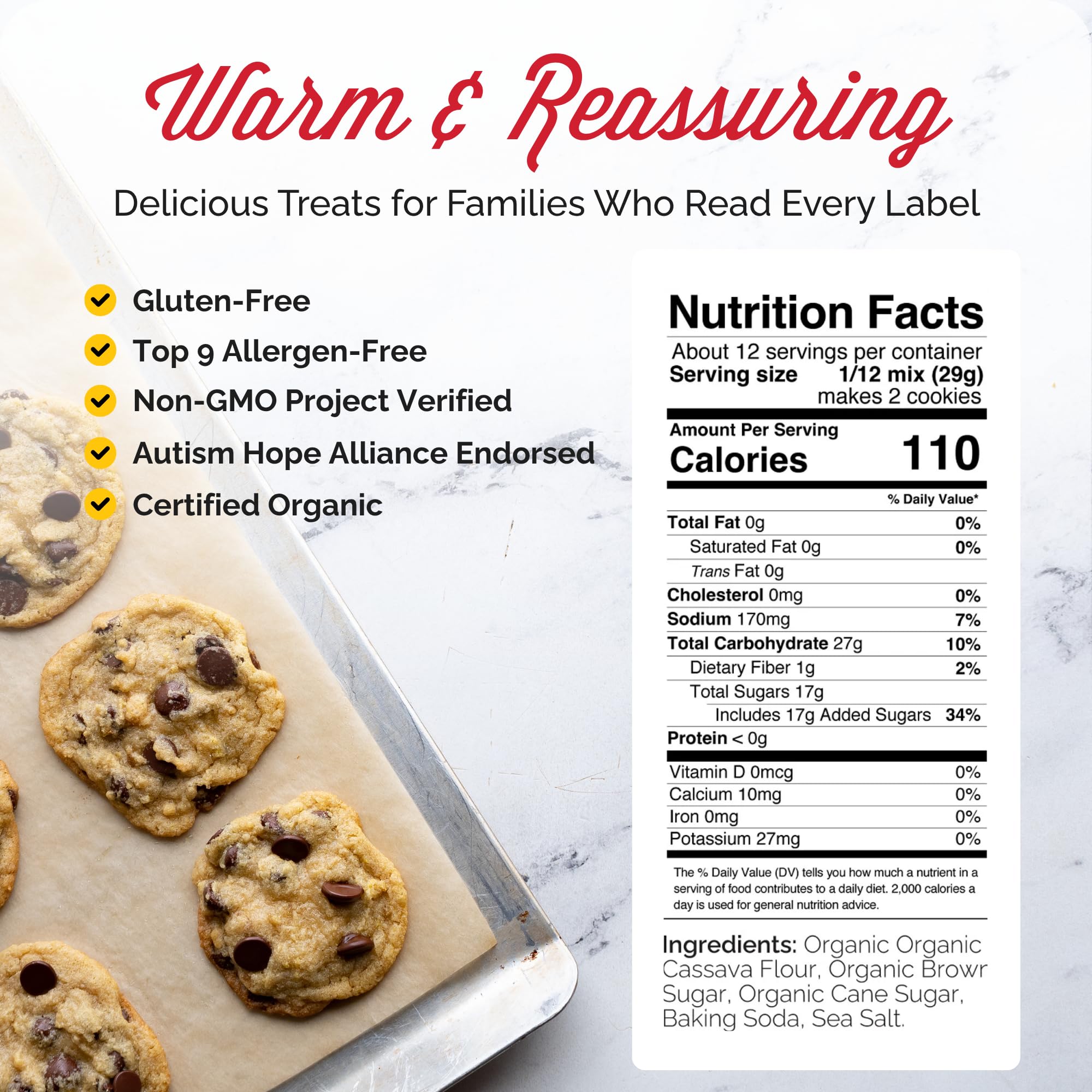 Otto's Naturals top 9 allergen-free seal on the box