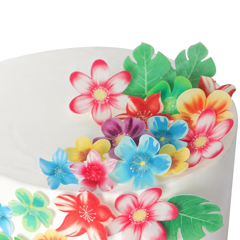 OUPUPA cupcake dessert garnish featuring leaf and flower wafers