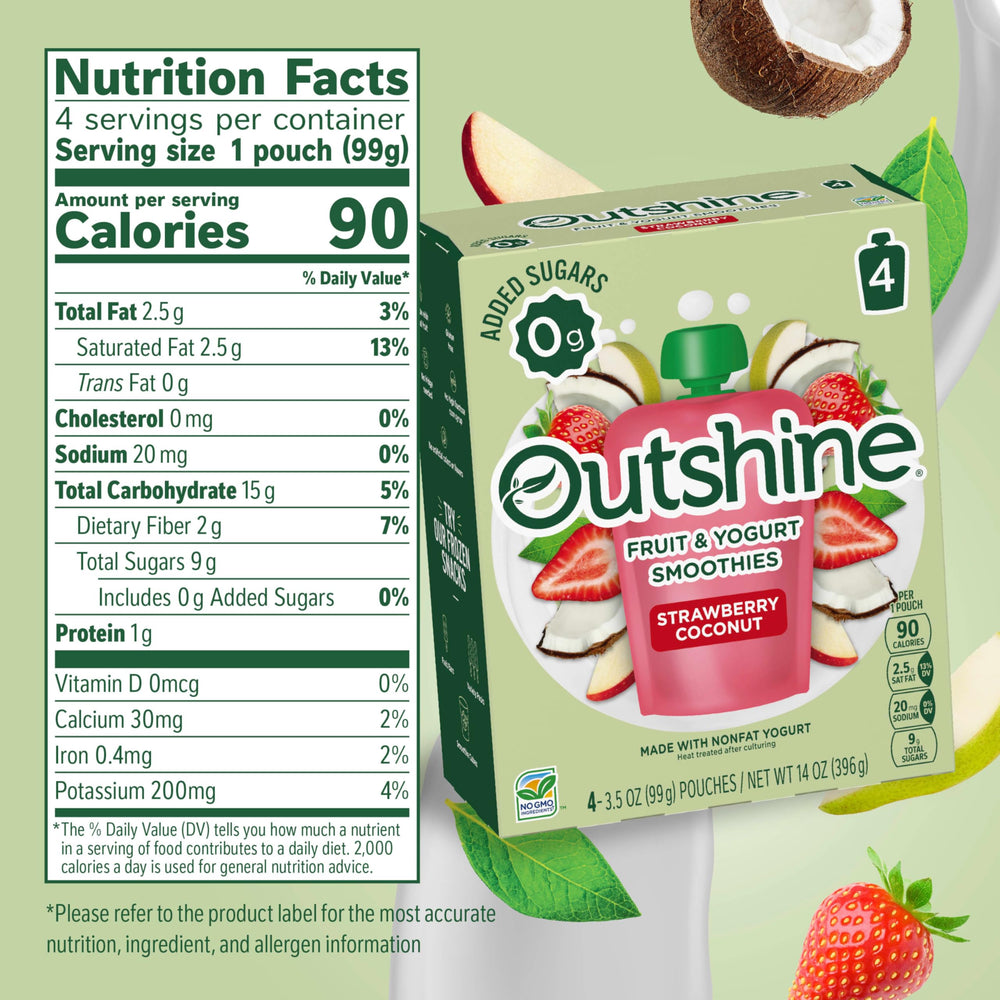 Outshine on-the-go smoothie pack ready for school or travel.