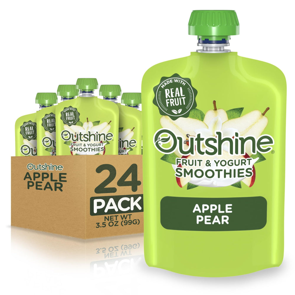 Outshine Smoothie Pear Vanilla pouch ideal for on-the-go snacking with real fruit