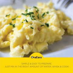 OvaEasy whole egg crystals packaging showing portability and freshness.
