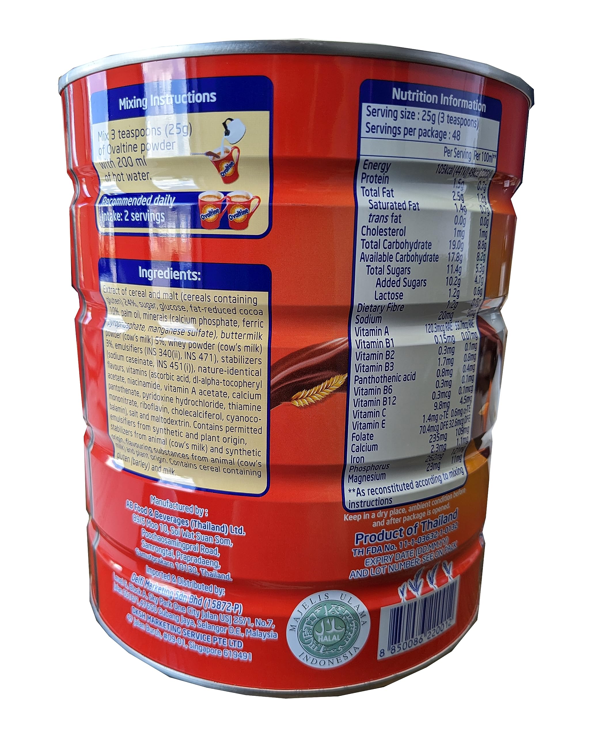Ovaltine 1200g bulk tin highlighting value for families.