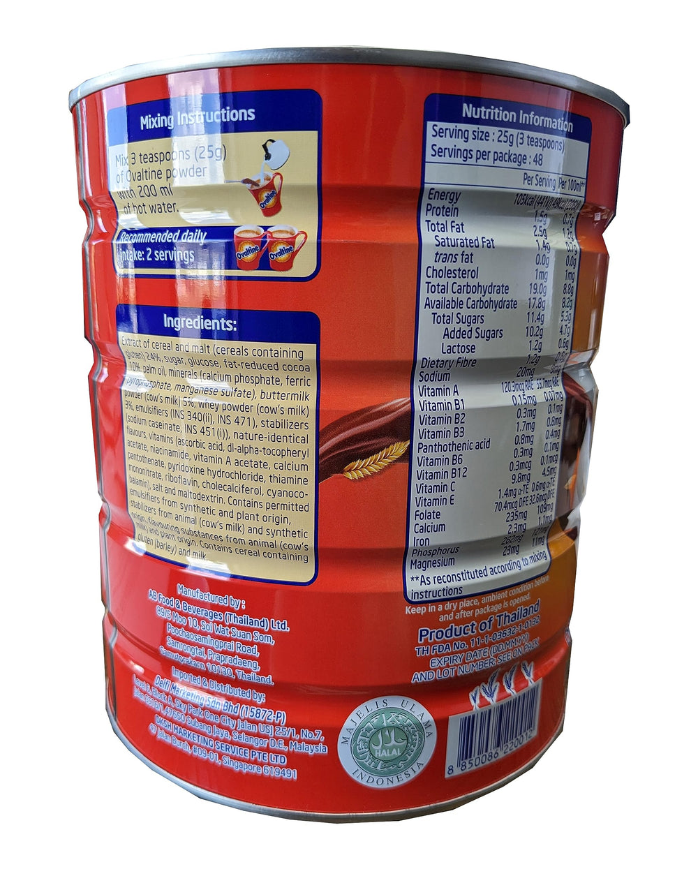 Ovaltine 1200g bulk tin highlighting value for families.