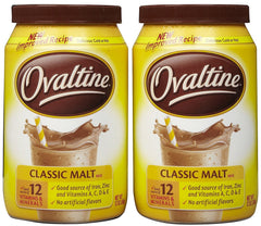 Ovaltine Classic Malt 12oz pack 2 tub, a convenient malt drink base for quick mornings and snacks