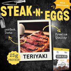 Ovation Foods jerky on-the-go image targets busy, active lifestyles seeking portable protein.