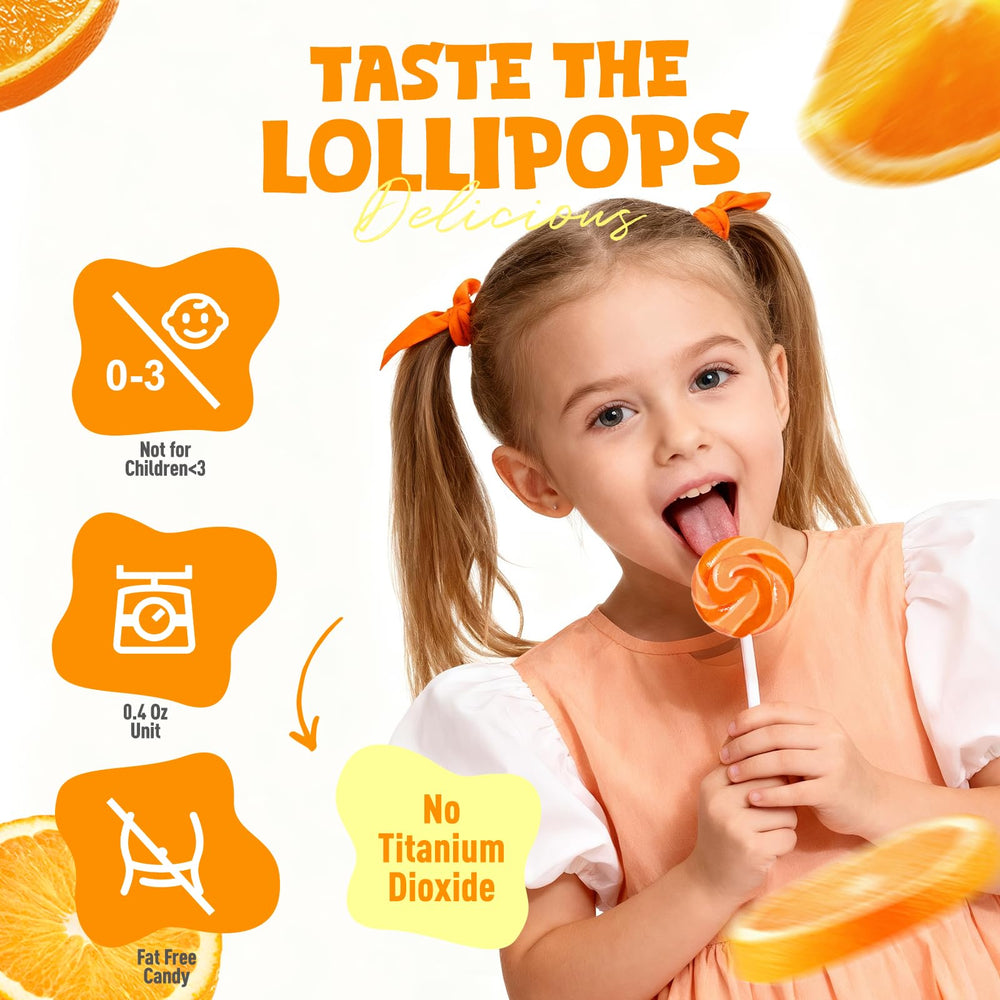 Oweiroi orange flavor 36-pack lollipops 2.5 inch