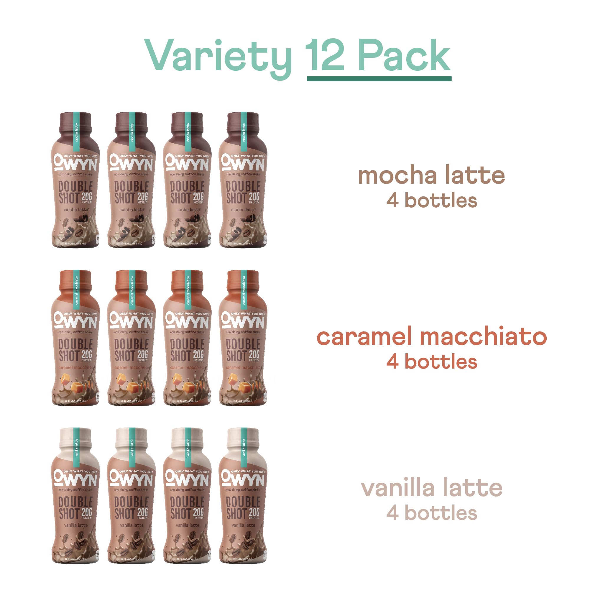 OWYN Coffee Shake on-the-go pack demonstrates convenient 20g protein with 180mg caffeine