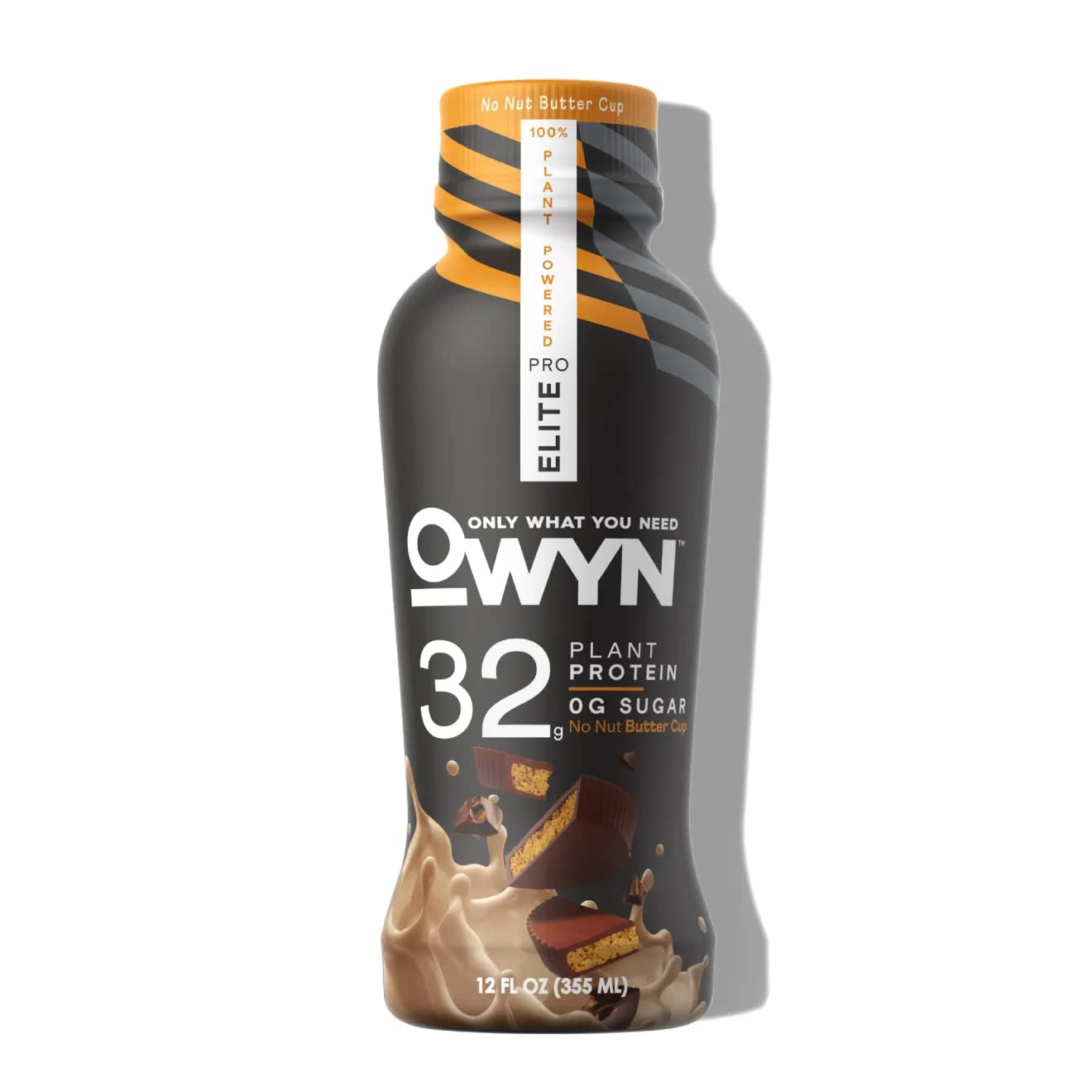 OWYN No Nut Butter Cup Pro Elite bottle showing plant-based protein for daily energy.