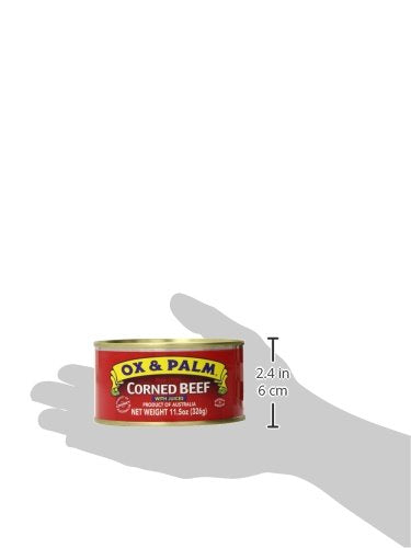 Ox & Palm corned beef original chunky packaging emphasizes quality and trust.