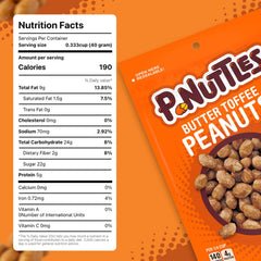 P-Nuttles Butter Toffee Peanuts closeup showing crunchy texture.