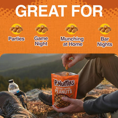P-Nuttles Butter Toffee Peanuts resealable bag keeps freshness.