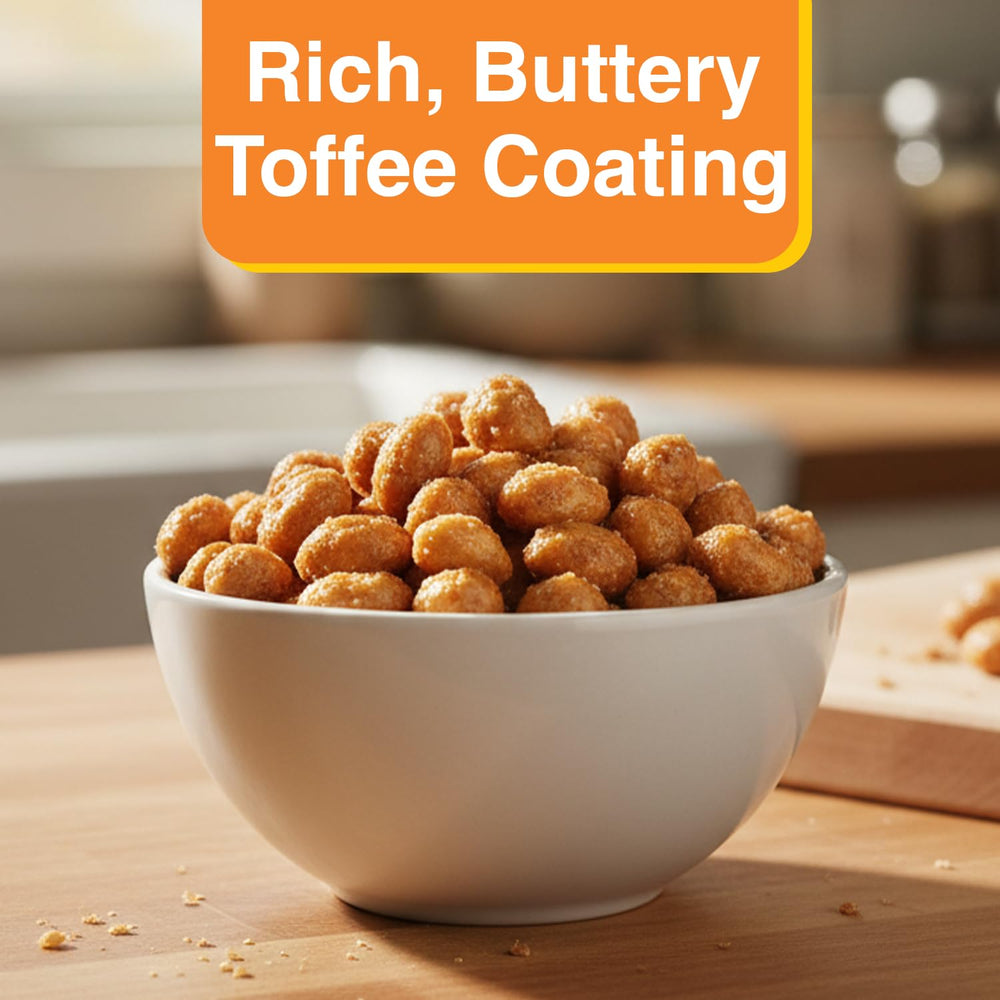 P-Nuttles Butter Toffee Peanuts serving idea on platter for guests.