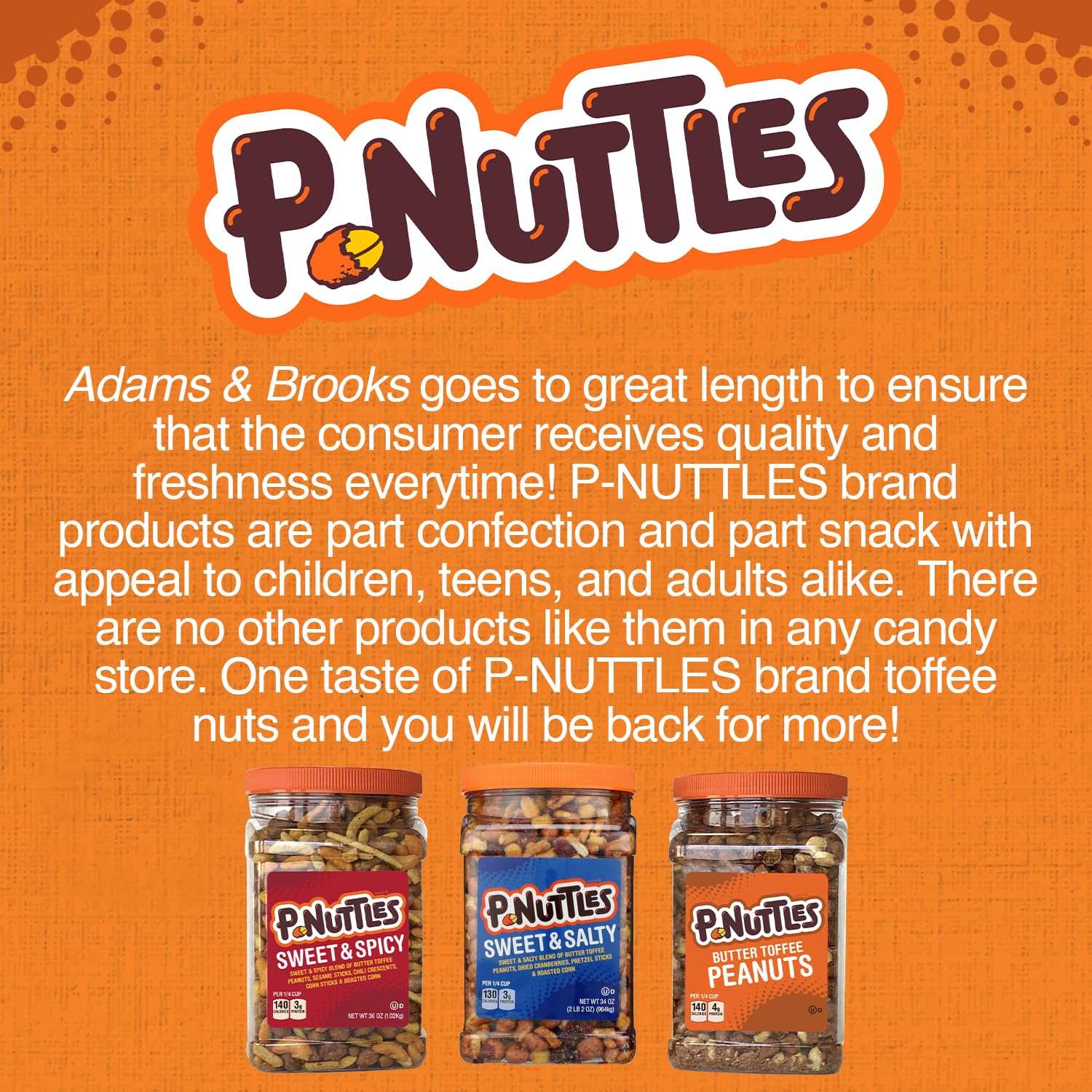P-Nuttles butter toffee peanuts on-the-go snack between meetings and breaks.