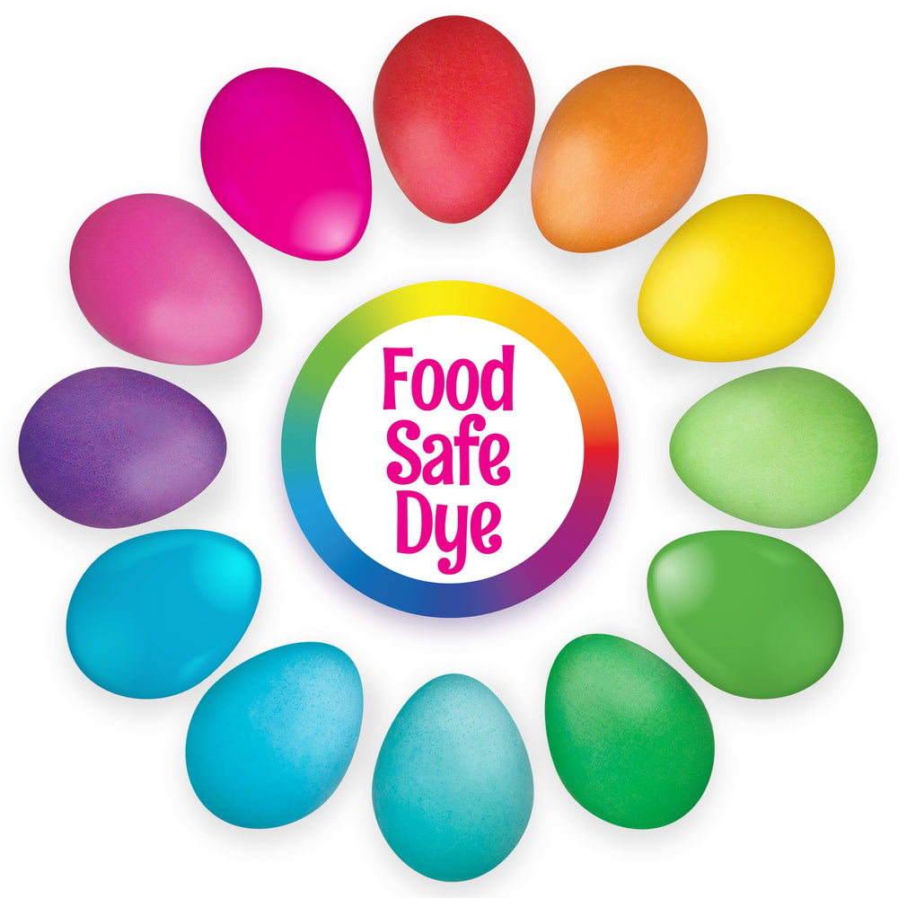 PAAS Megga Color Cups egg coloring setup for multiple eggs.