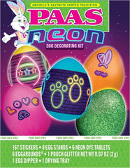 PAAS neon dye tablets deliver vibrant neon colors for standout eggs