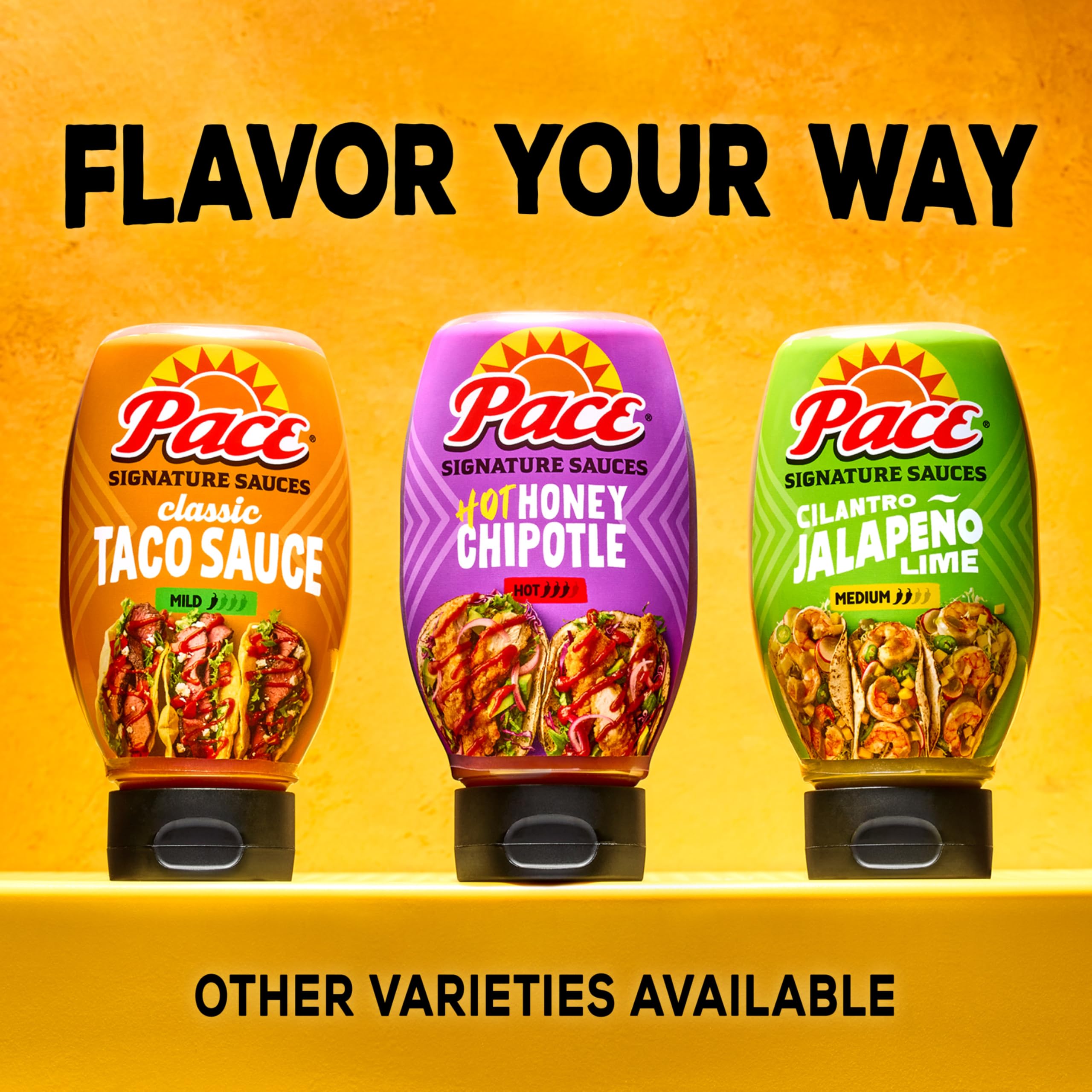 Pace Cilantro Jalapeno Lime Sauce bottle elevates gameday snacking.