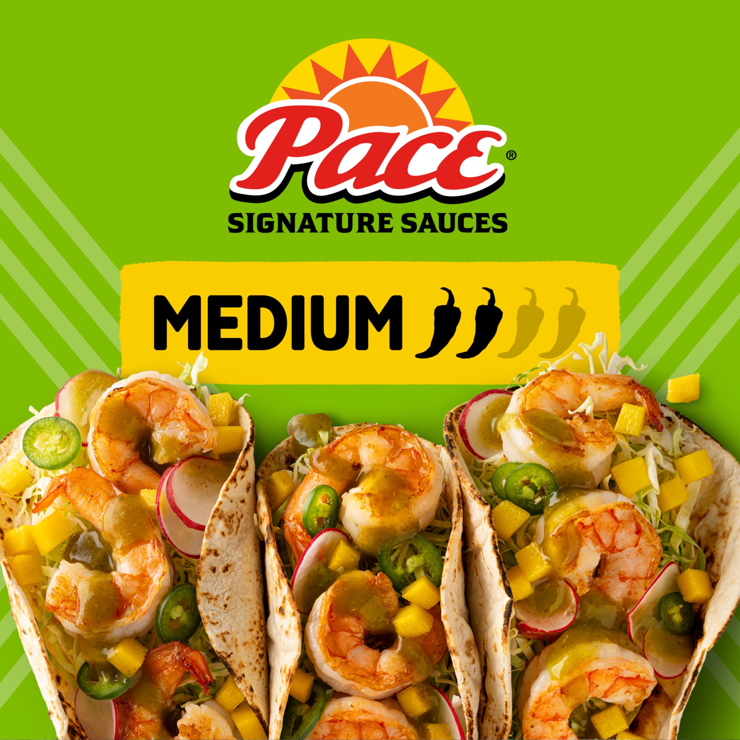 Pace Cilantro Jalapeno Lime Sauce on tacos for a zesty kick.