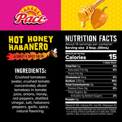 Pace Hot Honey Habanero salsa with chips, spicy-sweet dip that elevates game-day snacks.