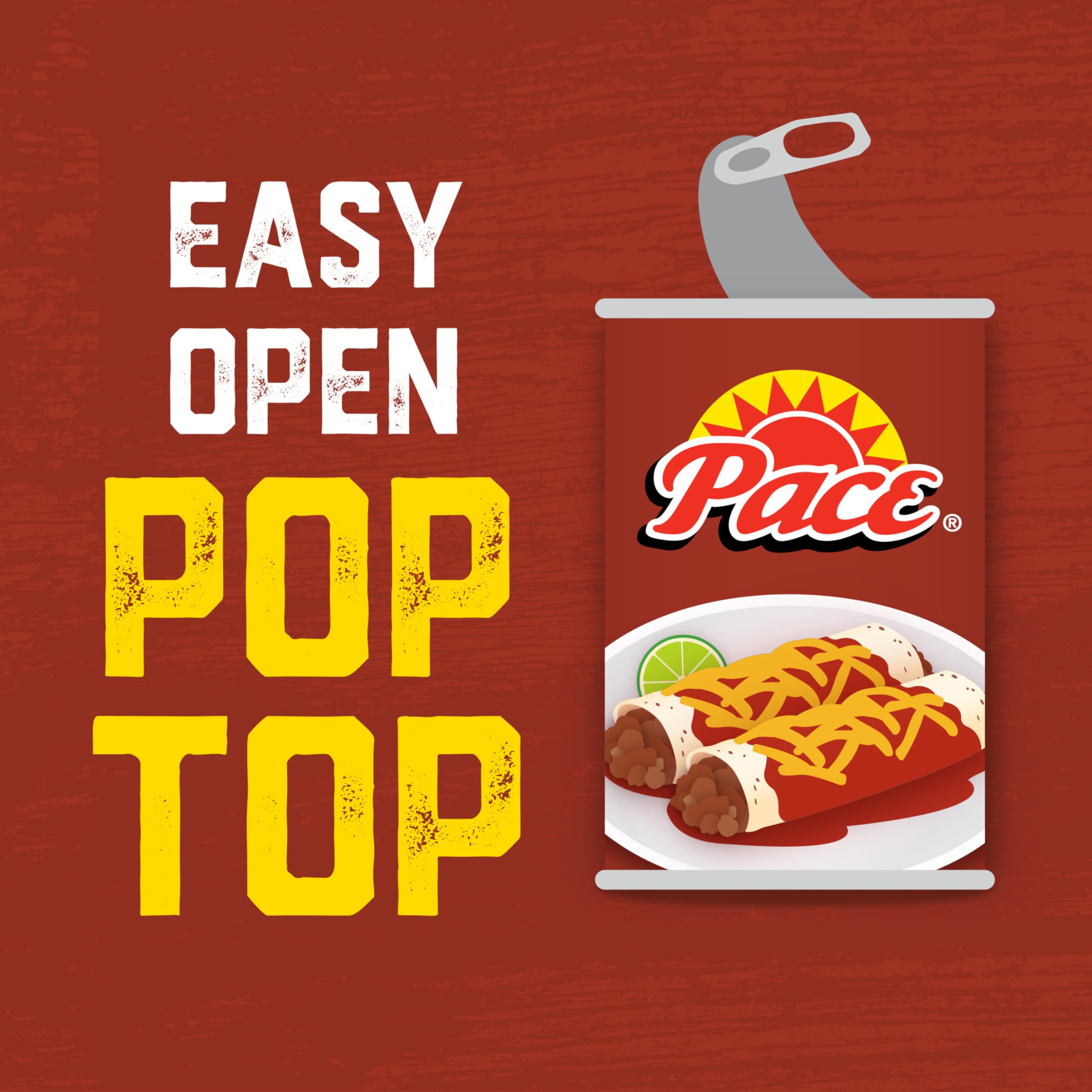 Pace Mild Red Enchilada Sauce bowl adds rich, velvety texture to pasta
