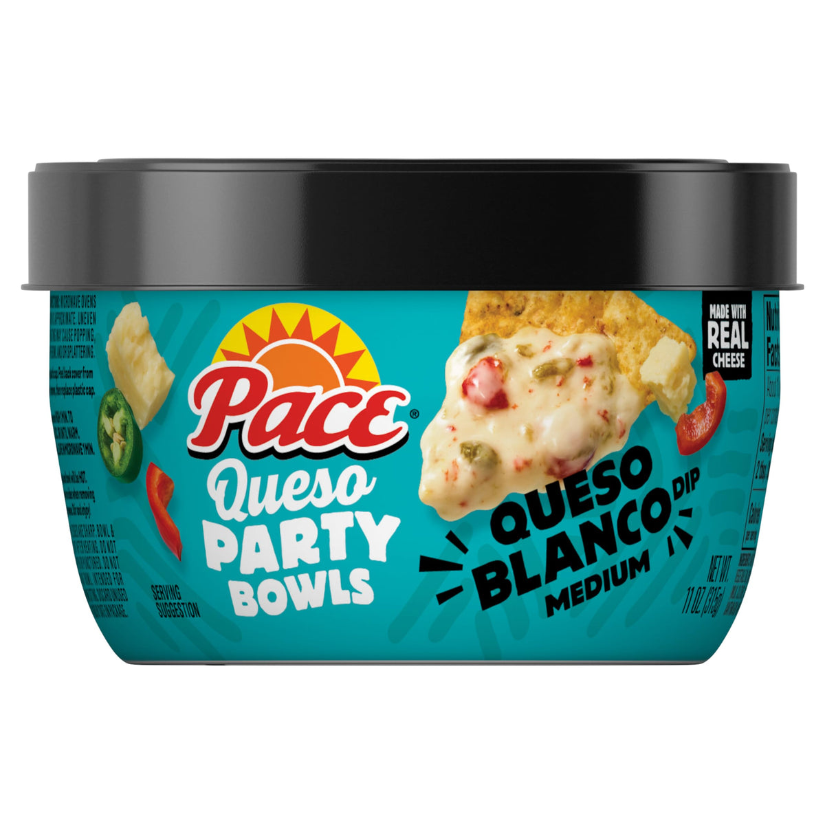 Pace Queso Blanco Dip bowl ready to dip with creamy cheese flavor