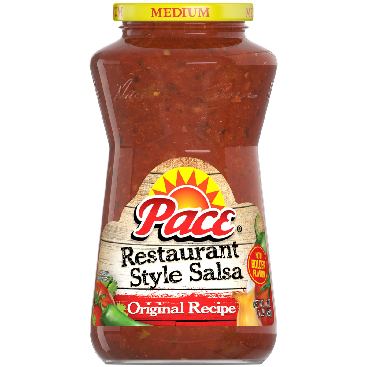 Pace Restaurant Style Salsa jar ready for tacos and chips.