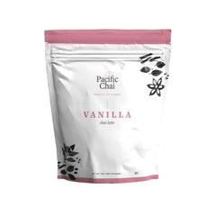Pacific Chai Vanilla Chai Latte Powder in a cup for a café-style latte at home.