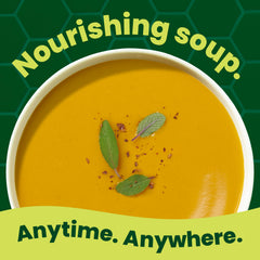 Pacific Foods squash soup with ginger, onion, garlic and warm spices.