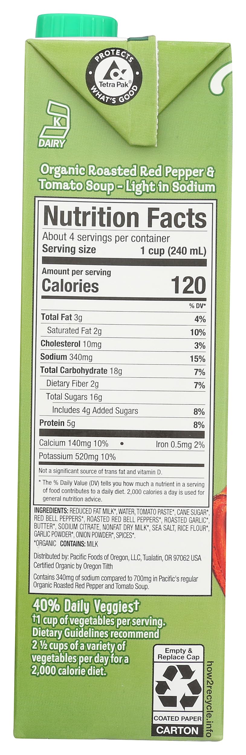 Pacific Foods twist-open carton ready for easy reheat