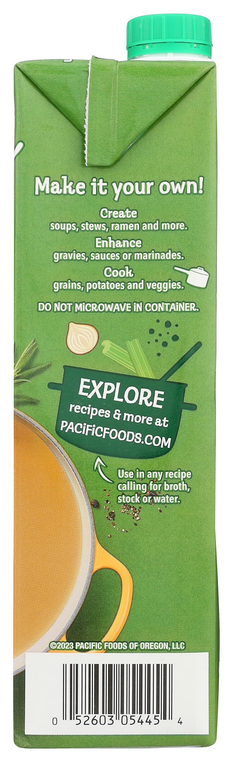 Refrigerated Pacific Foods broth after opening for best quality