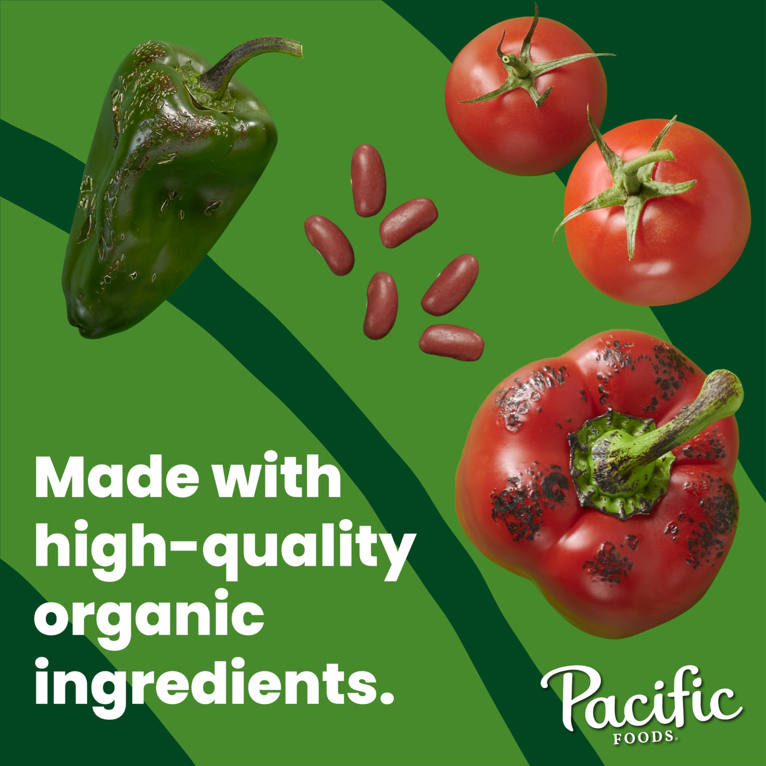 Pacific Foods chili ingredients in a bowl show vegetables and spices for a hearty option