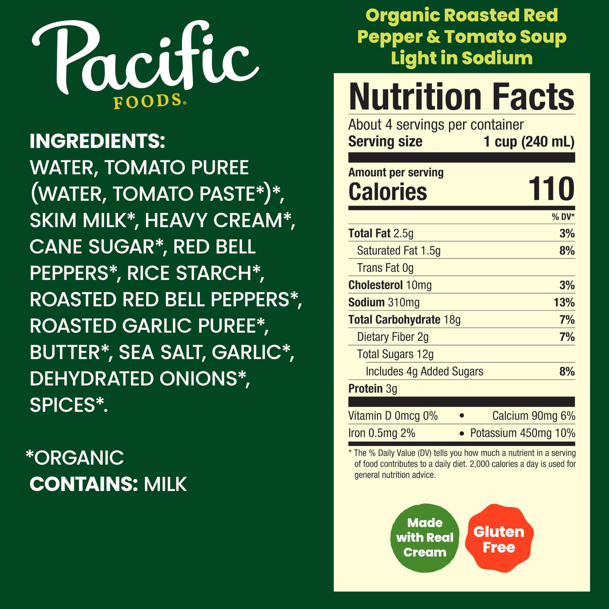 Pouring Pacific Foods Roasted Red Pepper and Tomato Soup provides a quick vegetarian meal option