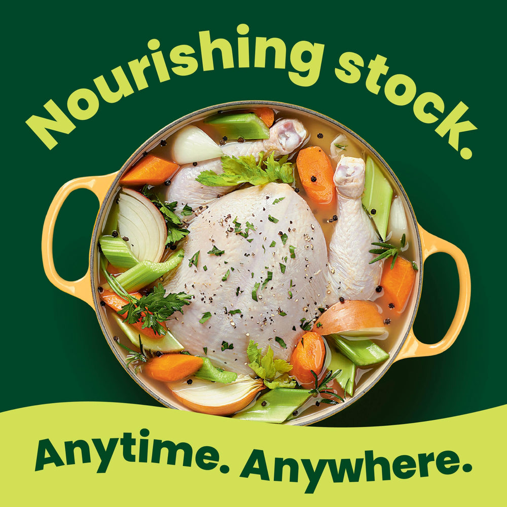 Cup serving showing nutrition data and low sodium for Pacific Foods stock