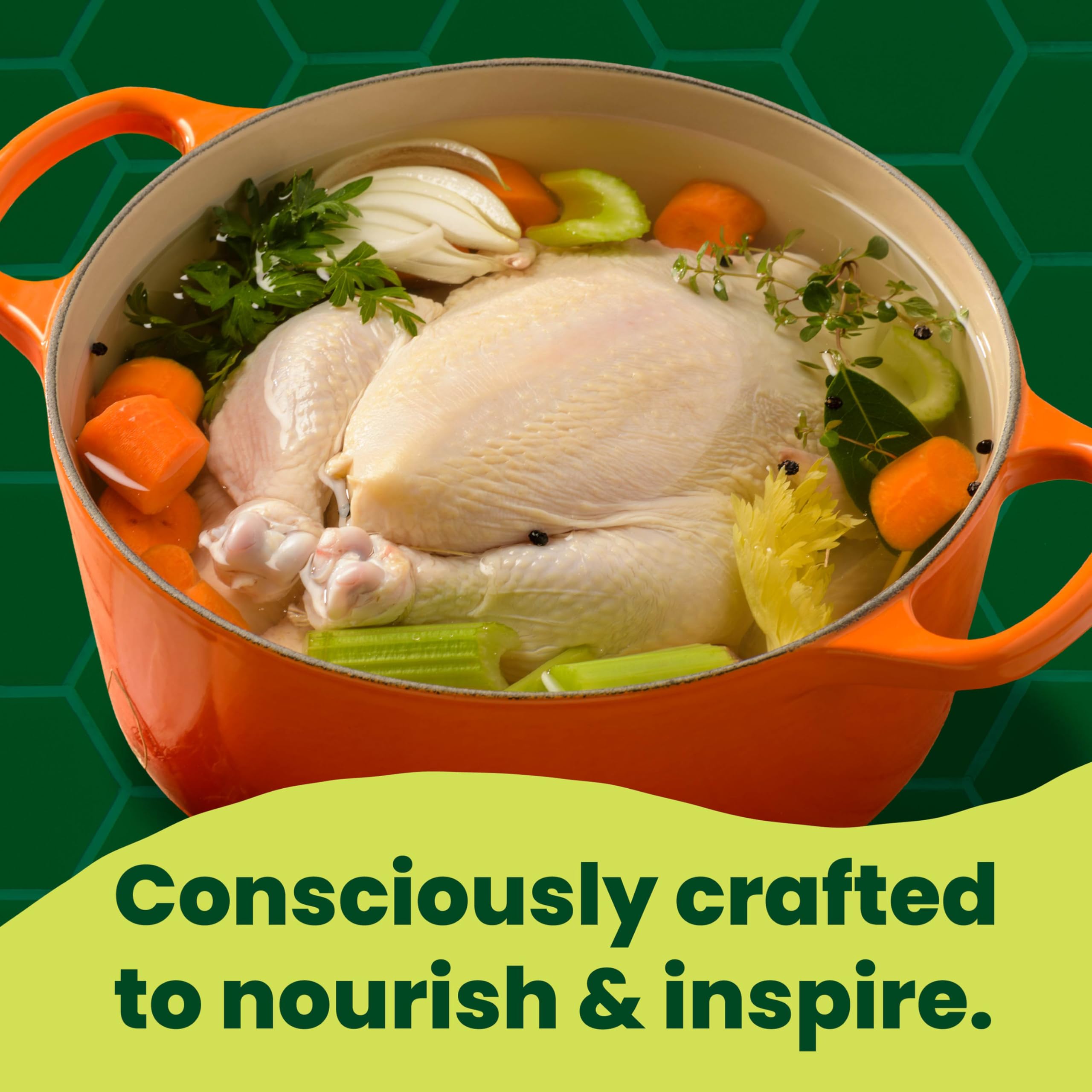 Kitchen scene with braising using Pacific Foods Unsalted Chicken Stock