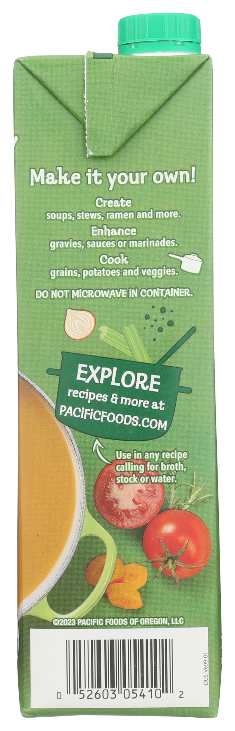 Pacific Foods Organic Vegetable Broth cooking scene invites quick, flavorful meals.