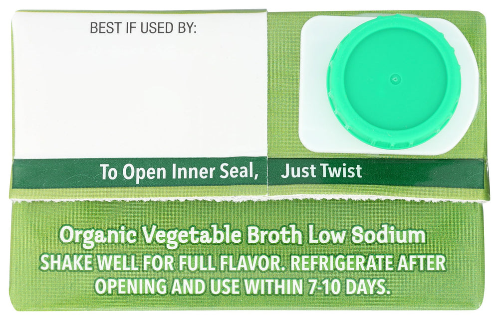 Pacific Foods simmered vegetables broth highlights garden-inspired base for soups.