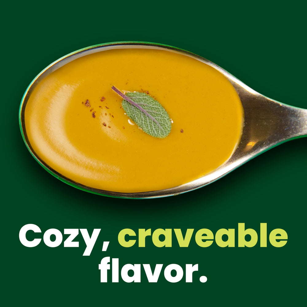 Steaming bowl of gluten-free, comforting soup.