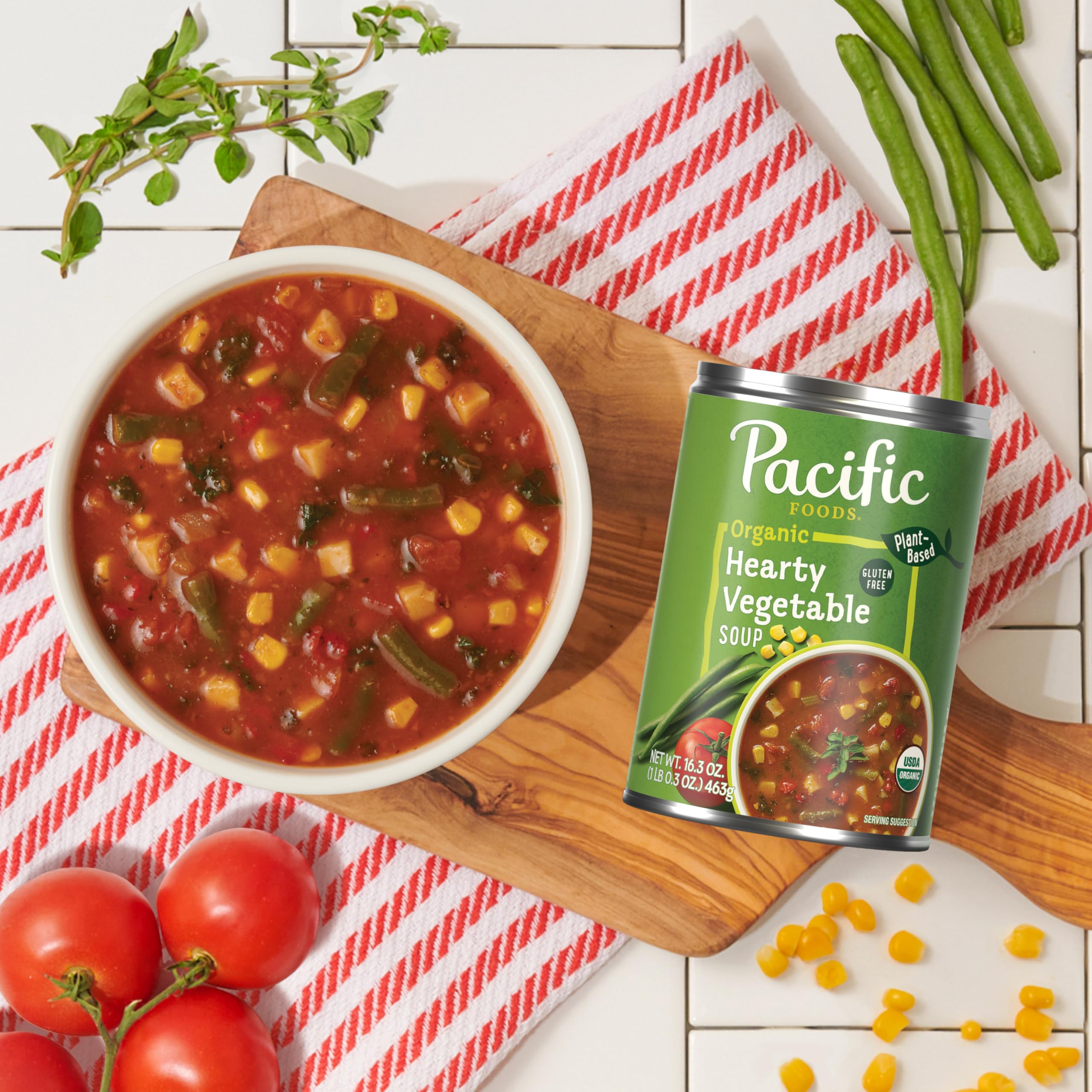 Topping idea: Pacific Foods soup with herbs or crackers to customize taste