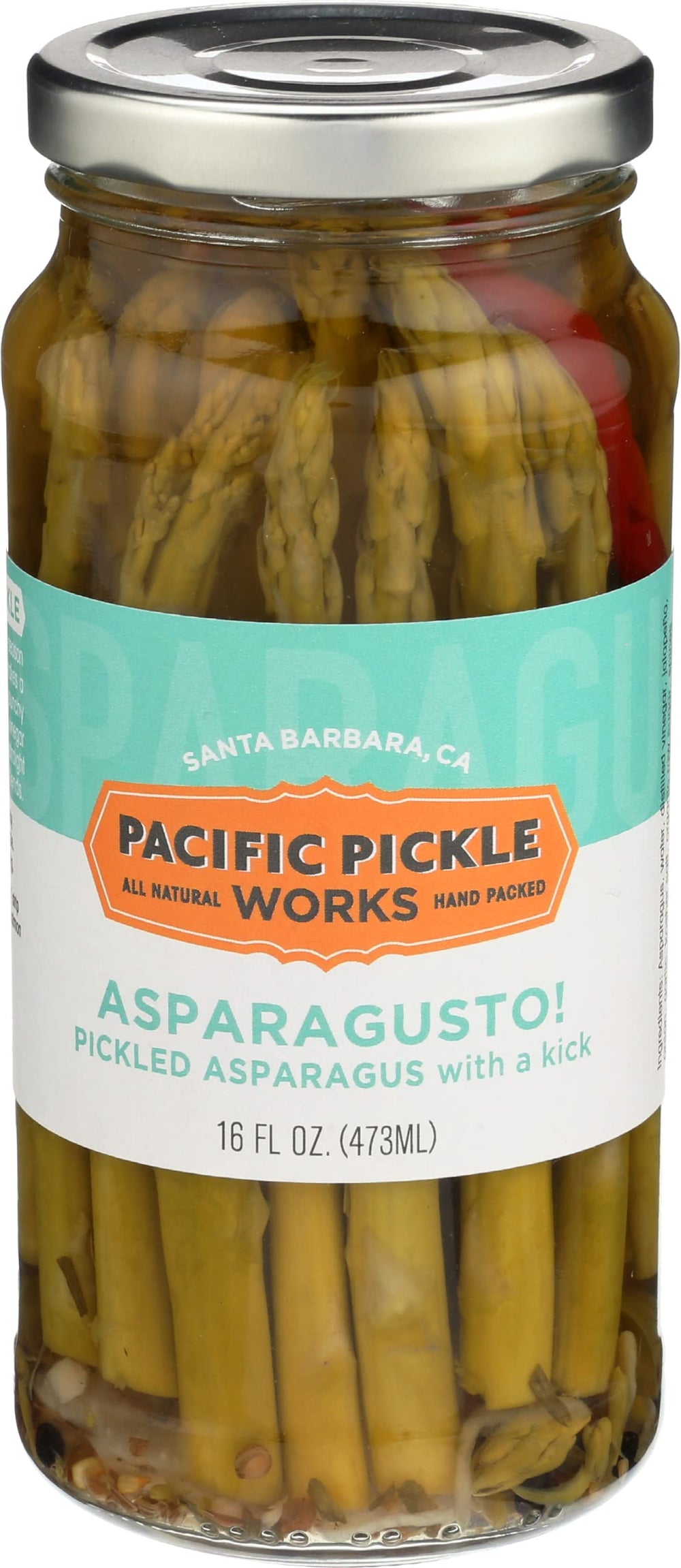 Pacific Pickle Works Asparagusto spicy pickled asparagus bottle shows bold flavor for snacking