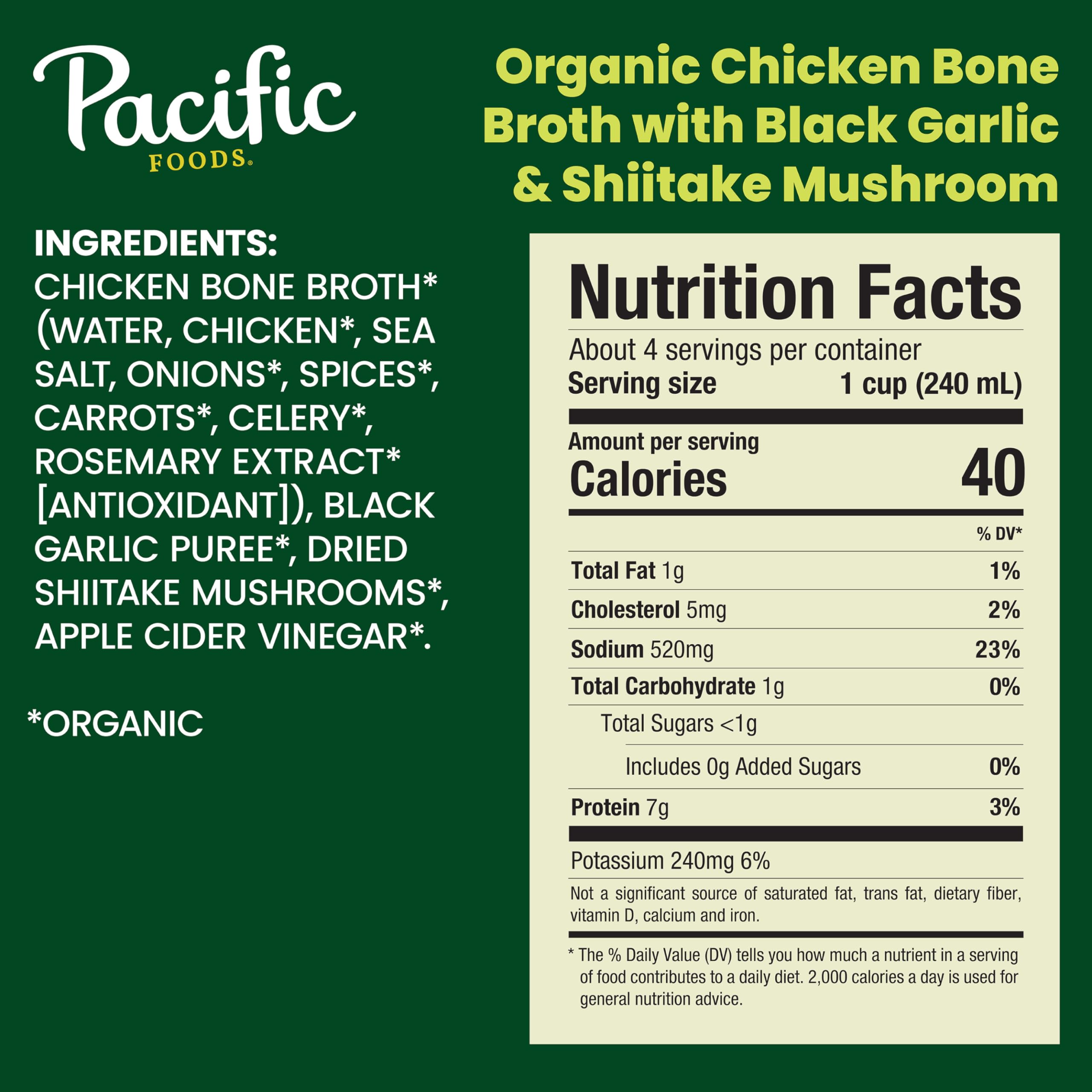 Pacific Foods organic broth label highlights non-GMO ingredients