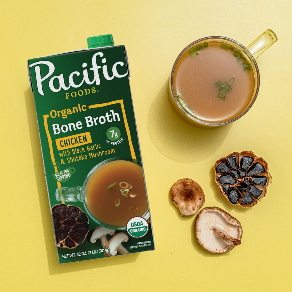 Broth as a quick base for ramen or soups using Pacific Foods