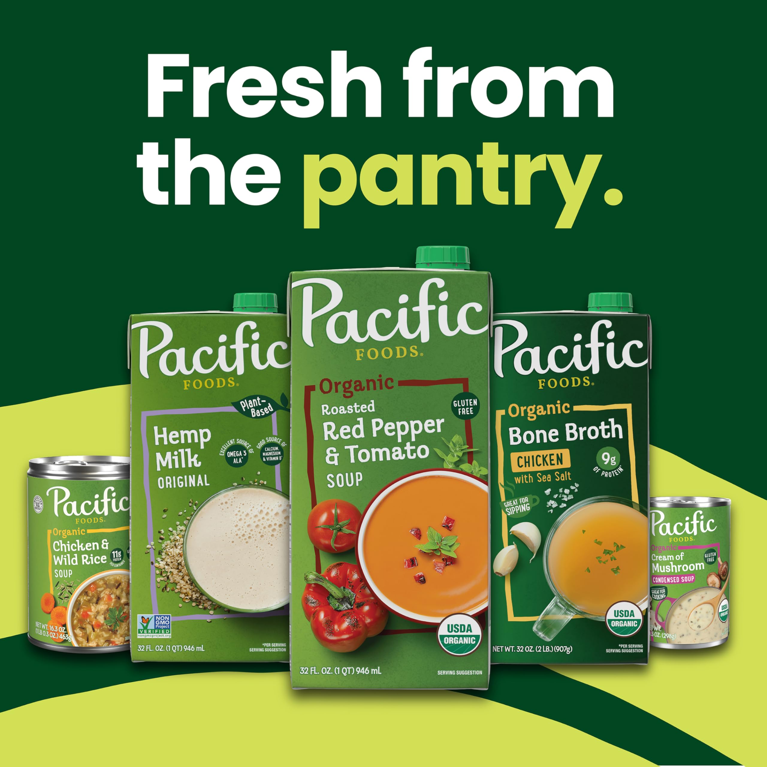 Sipping Pacific Foods broth with lemon and herbs for flavor inspiration.