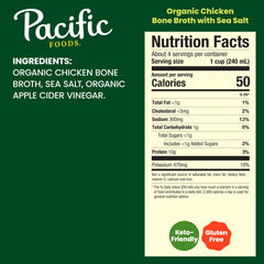 Pacific Foods bone broth simmering pot highlights slow-simmered flavor